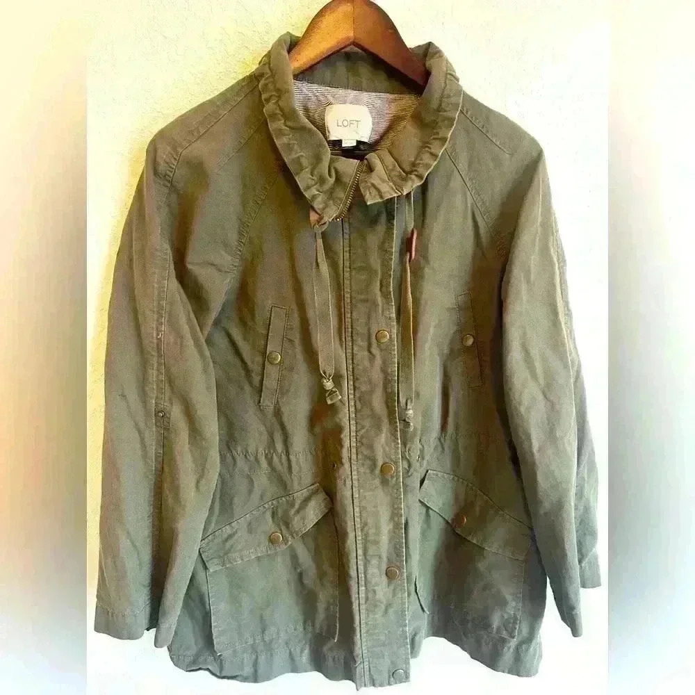 Ann Taylor LOFT Petites Linen Blend Jacket- Medium Petite